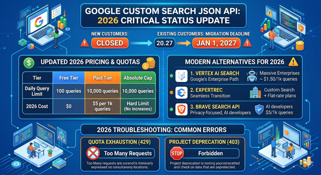 Google Custom Search JSON API Pricing: Costs, Limits & 2026 Guide